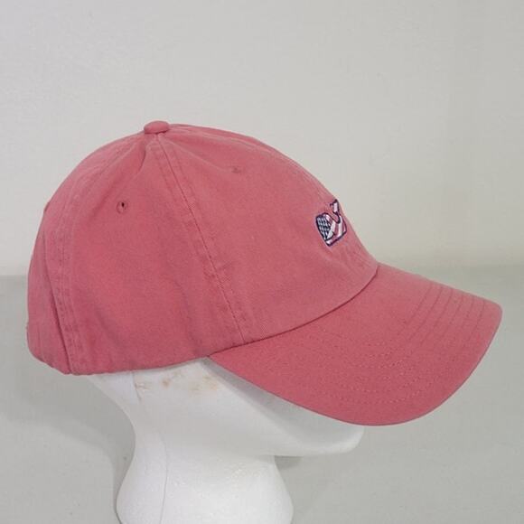 Vinyard Vines Hat Adjustable Pink Baseball Hat Preppy Flag Whale Hat Fun Casual - Picture 4 of 8